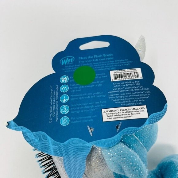 Wet Brush Plush Kids Detangler Narwhal Unicorn with Soft IntelliFlex Bristle NIP - Picture 5 of 7